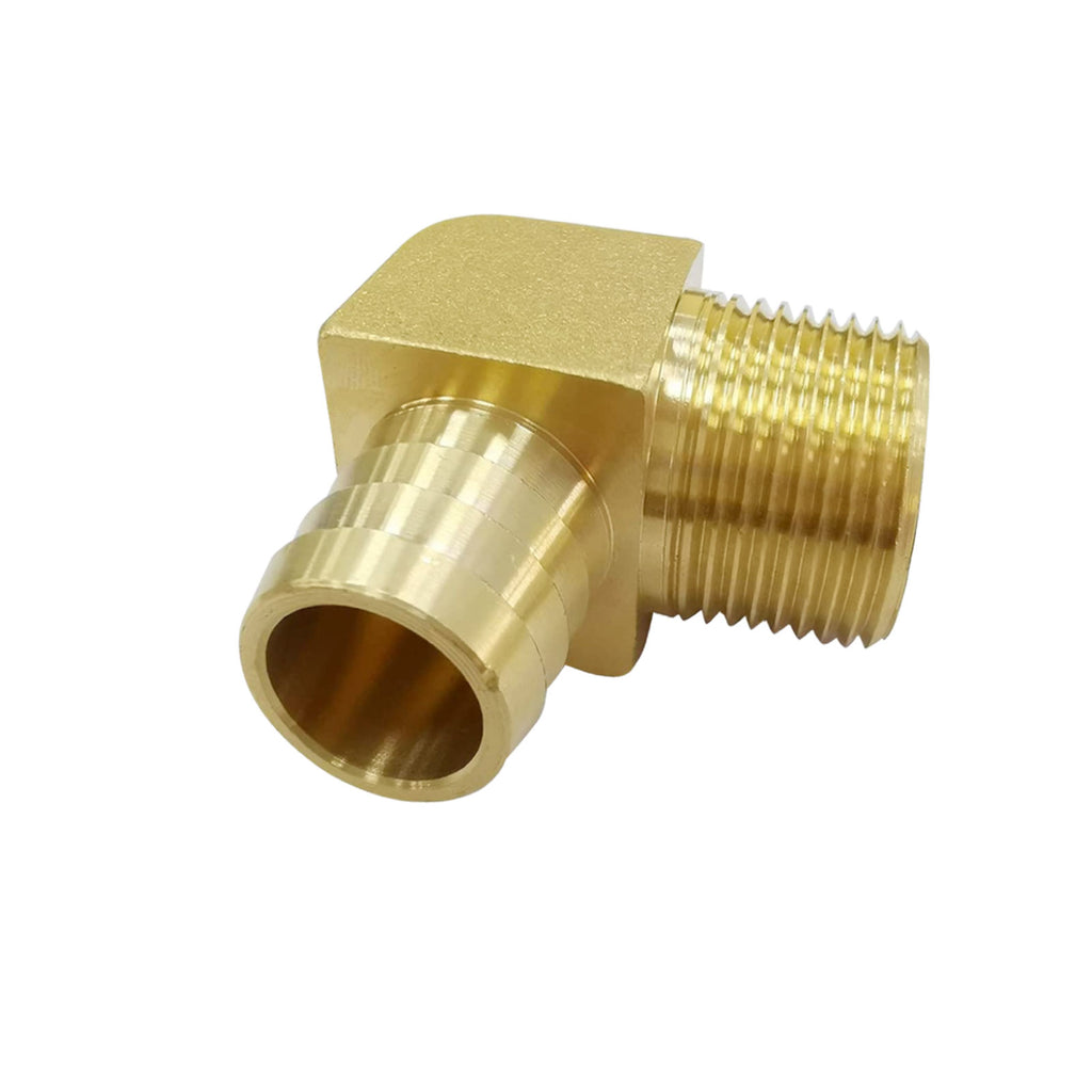 gotonovo Brass Pipe Fitting 1/4 Inch Female Pipe 1/2 Inch Male Reducer  Adapter Air Hose Adapter Metal Pipe Adapter 2 Pack