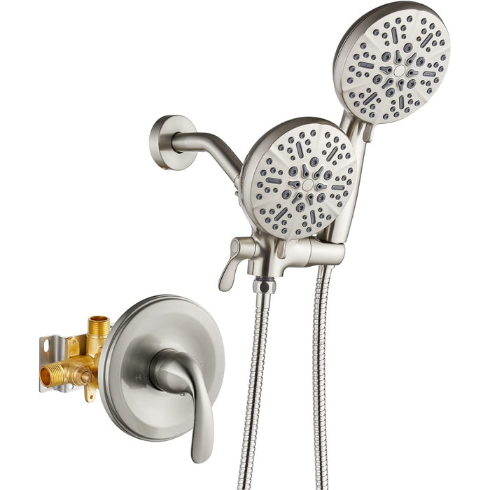 gotonovo Shower Head Combo Rain Fall Shower System with Handheld Shower and Showerhead Shower Faucet Set (Valve Included)