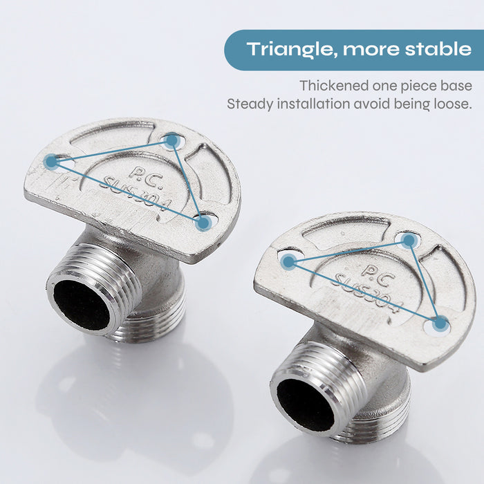 gotonovo Stainless Steel Shower Faucet Trim Kit NPT 1/2 Male Threads x G 3/4 Male Threads Brushed Nickel Used for Connecting Most Wall Mounted Type Commercial Faucets Stainless Steel