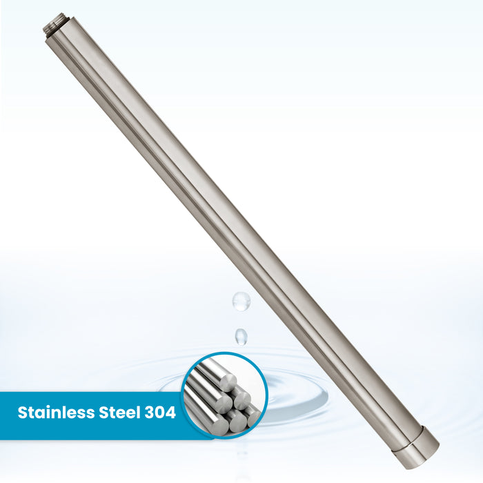 gotonovo 304 Stainless Steel 16 Inch Straight Shower Bar for Outdoor Shower Fixture