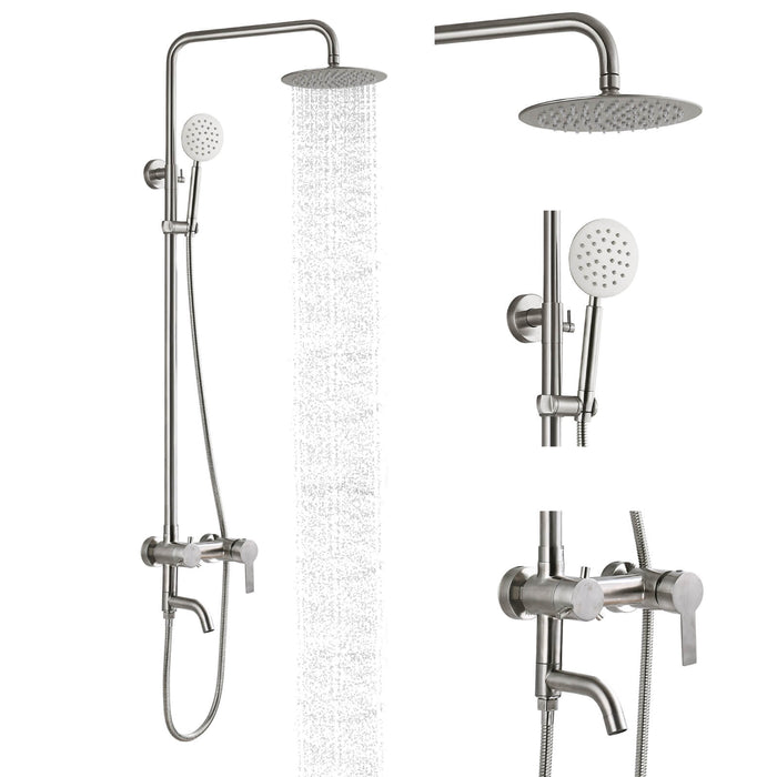 Stainless Steel Concealed Shower Wall Pipe, Connecting Rod Shower