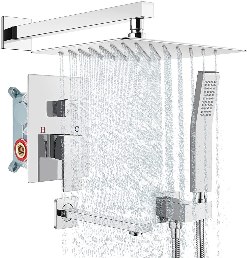 In-Wall Tub and Shower - Stick Handle; with 3-Setting Shower Head Ceramic  Valve System in Chrome 25275-LA