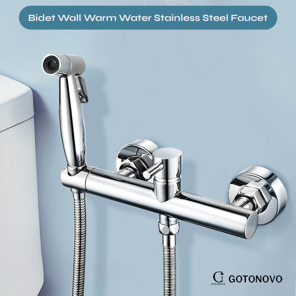 MARO CH11 - PREMIUM Brass Hot and Cold Water Non-Electric DIY Bidet Toilet  Attachment