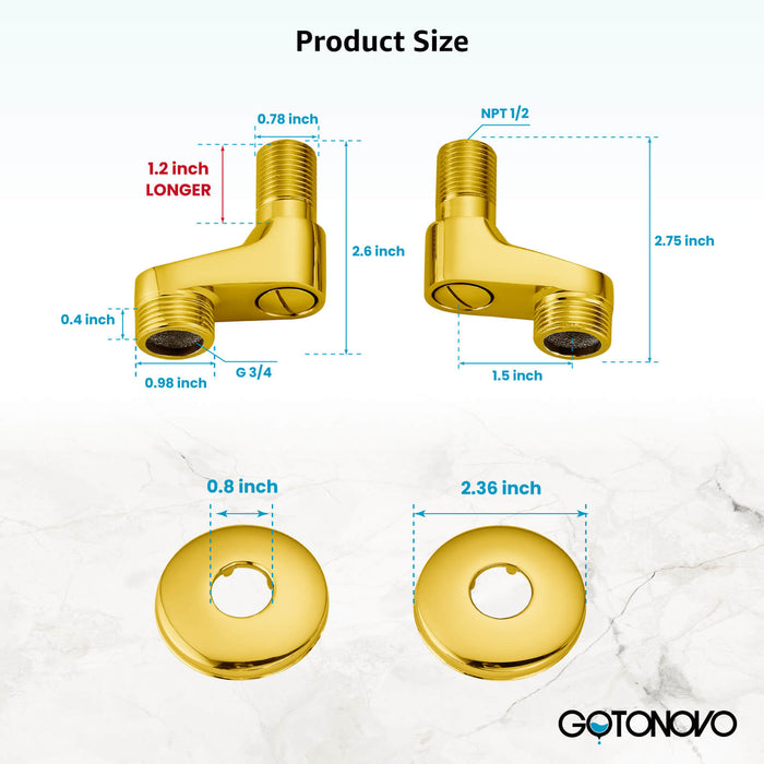 Clawfoot Tub 3-3/8 Inch Adapter Klauwvoet Bad Keukenkraan Verstelbare Zwenkarmen Commerciële Utility Excentrische Schroef Grote Maat 1 Paar