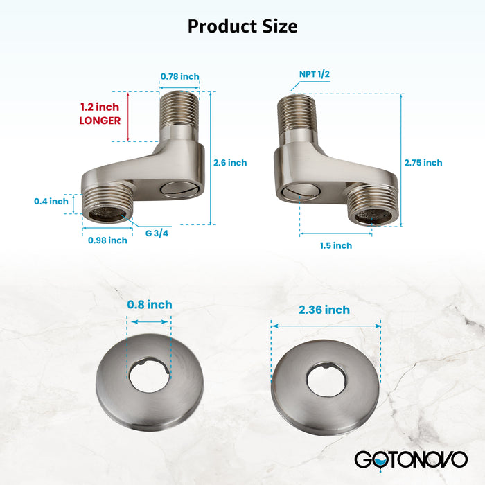 Clawfoot Tub 3-3/8 Inch Adapter Klauwvoet Bad Keukenkraan Verstelbare Zwenkarmen Commerciële Utility Excentrische Schroef Grote Maat 1 Paar