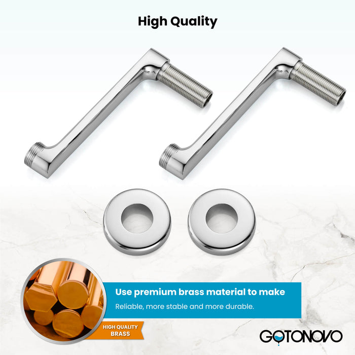 gotonovo Lengthen Clawfoot Tub Adapter 1.8 inch to 17.4 inch Adjustable Hole Distance 2.17 Inch Extended Thread Vintage Swing Arms Commercial Utility Eccentric Screw Plus Size 1 Pair