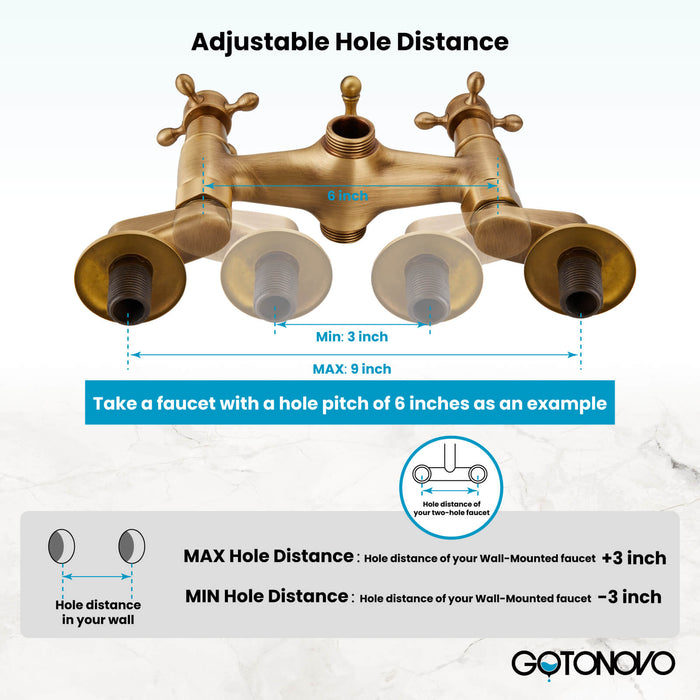 Clawfoot Tub 3-3/8 Inch Adapter Klauwvoet Bad Keukenkraan Verstelbare Zwenkarmen Commerciële Utility Excentrische Schroef Grote Maat 1 Paar